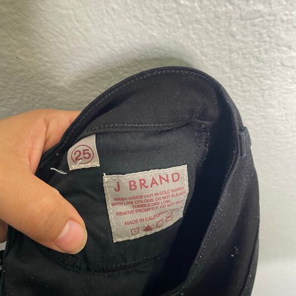 J. Brand Womens Jeans Size 25 Black Skinny Leg Denim Dark Wash Causal Wear - Picture 5 of 14